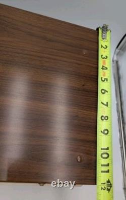 Vintage General Electric Spacemaker III Microwave Woodgrain With Top Hardware