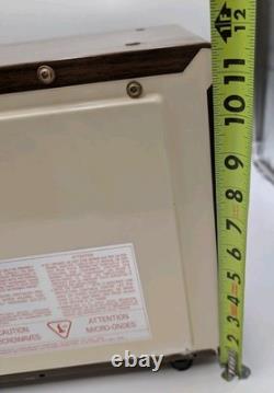 Vintage General Electric Spacemaker III Microwave Woodgrain With Top Hardware