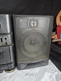 Vintage General Electric Stereo Boombox Portable Cassette And CD Player. Works