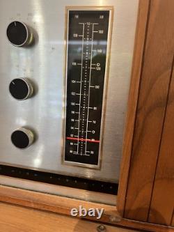 Vintage General Electric T-1000C Stereo/Radio, Mid Century Modern Walnut Cherry