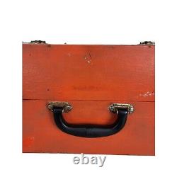Vintage General Electric TV Radio Vacuum Tube Repairman Case Wood Storage Box