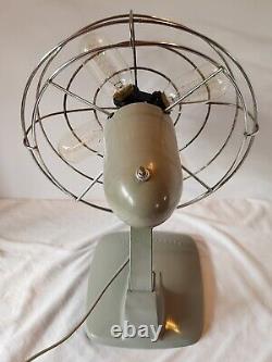 Vintage General Electric Table Fan Converted To Steampunk Lamp Edison Style Bulb