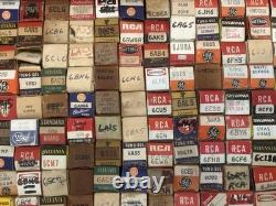Vintage General Electric Tool Box Wood With Almost 200 Electron Tubes