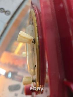 Vintage General Electric Transistor radio 517f Red GE 1950s, Works Well