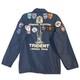 Vintage General Electric Trident Launch Team Jacket 35 Patches Snap Blue Small