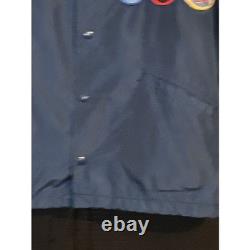 Vintage General Electric Trident Launch Team Jacket 35 Patches Snap Blue Small