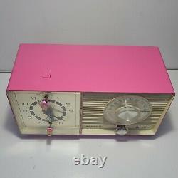 Vintage General Electric Tube Radio Alarm Clock Lot Pink & Blue