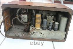 Vintage General Electric Tube Radio Model E-62 Art Deco Cabinet parts/ repair