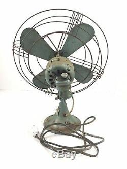Vintage General Electric Vortalex 3 Speed Oscillating Fan No. 91 Works