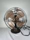 Vintage General Electric Vortalex Metal Desk Fan 3 Speed Oscilating Works Usa