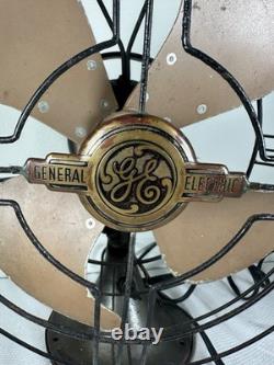 Vintage General Electric Vortalex Metal Desk Fan 3 Speed Oscilating WORKS USA
