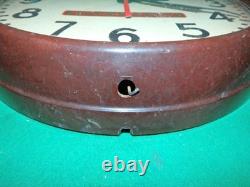 Vintage General Electric Wall Clock Buffalo Scale Brown Bakelite Industrial