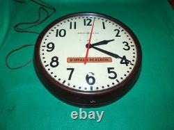 Vintage General Electric Wall Clock Buffalo Scale Brown Bakelite Industrial