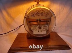 Vintage General Electric Watt Hour Meter Table Lamp Light READ