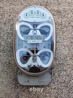 Vintage General Electric Watthour GE Meter Two Element 5 Amp