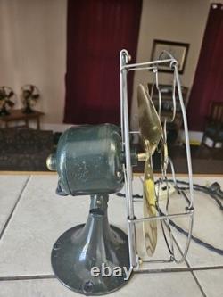 Vintage General Electric Whiz 9 Inch Brass Blade Fan Restored