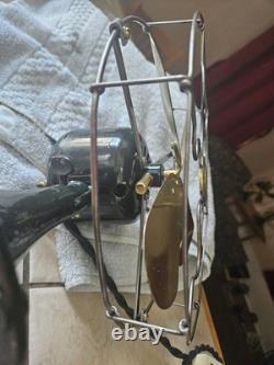 Vintage General Electric Whiz 9 Inch Brass Blade Fan Restored