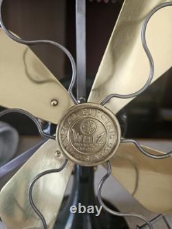 Vintage General Electric Whiz 9 Inch Brass Blade Fan Restored