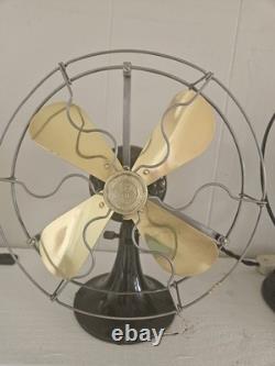 Vintage General Electric Whiz 9 Inch Brass Blade Fan Restored