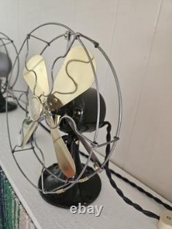 Vintage General Electric Whiz 9 Inch Brass Blade Fan Restored