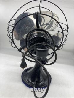 Vintage General Electric oscillating Pre war Desk fan model 49x491 12 inch 3 spd