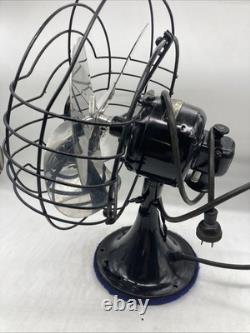 Vintage General Electric oscillating Pre war Desk fan model 49x491 12 inch 3 spd