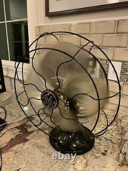 Vintage Industrial General Electric (GE) 4 Blade Fan, 3 Speeds Working