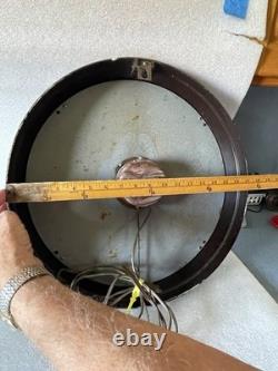 Vintage Large GE Red Eye Wall Clock General Electric 1H1615 17-1/2 Runs