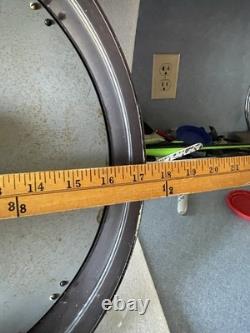 Vintage Large GE Red Eye Wall Clock General Electric 1H1615 17-1/2 Runs