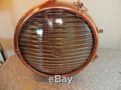 Vintage Large General Electric Copper & Brass Search Light