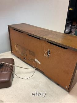 Vintage MCM General Electric AM/FM Walnut Case Solid State Stereo WORKING