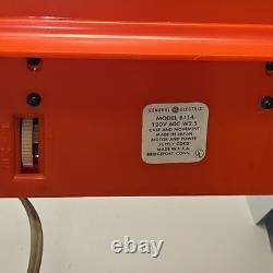 Vintage MCM General Electric GE Model 8114 Flip Clock Orange Works