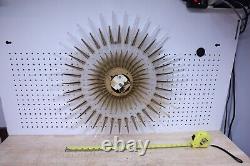 Vintage MCM General Electric Starburst Wire Electric wall clock Gold Tone 24 US