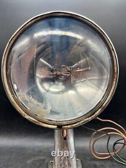 Vintage Marine Auto Spot Light Lamp General Electric Mounted Chrome Search Light