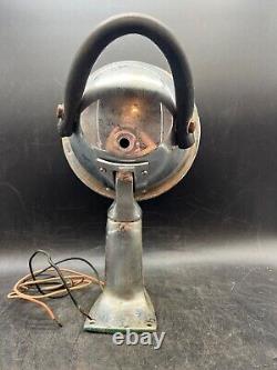 Vintage Marine Auto Spot Light Lamp General Electric Mounted Chrome Search Light