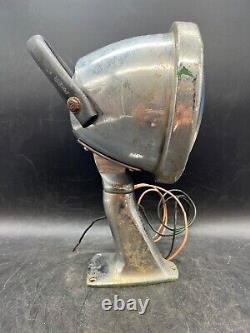 Vintage Marine Auto Spot Light Lamp General Electric Mounted Chrome Search Light