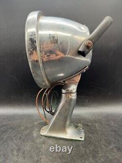 Vintage Marine Auto Spot Light Lamp General Electric Mounted Chrome Search Light