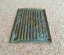 Vintage Metal Plaque Badge Tag General Electric Marine Direct Current Generator