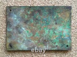 Vintage Metal Plaque Badge Tag General Electric Marine Direct Current Generator