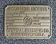 Vintage Metal Sign/plaque Ge General Electric Synchronous Converter Hcc