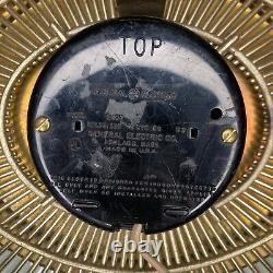 Vintage Mid Century G. E. Wall Clock General Electric Starburst MCM Brass