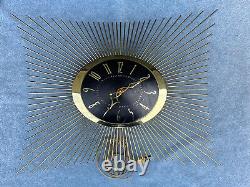 Vintage Mid Century G. E. Wall Clock General Electric Starburst MCM Model 2H68