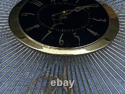 Vintage Mid Century G. E. Wall Clock General Electric Starburst MCM Model 2H68