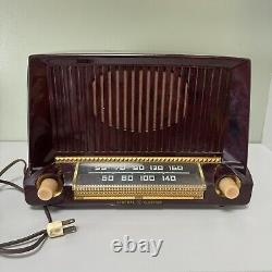 Vintage Mid Century General Electric Tube Radio Model 404 WORKS