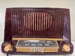 Vintage Mid Century General Electric Tube Radio Model 404 WORKS