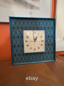 Vintage Mid Century Psychedelic General Electric Model 2548 Wall Clock Works