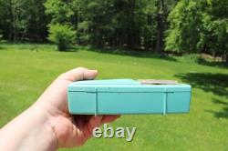 Vintage Old General Electric MID Century Eames Era Antique Aqua Transistor Radio