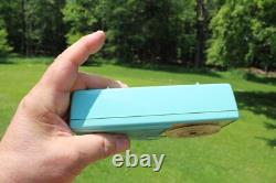 Vintage Old General Electric MID Century Eames Era Antique Aqua Transistor Radio