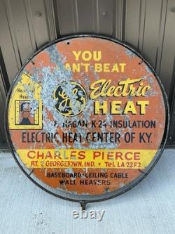Vintage Original 22 1/2 With Ring General Electric Single Sided Metal Sign