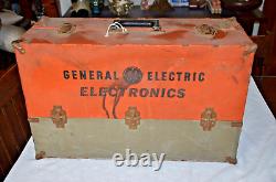 Vintage Original GE General Electric Vacuum Tube Repairman Tube Case Caddy